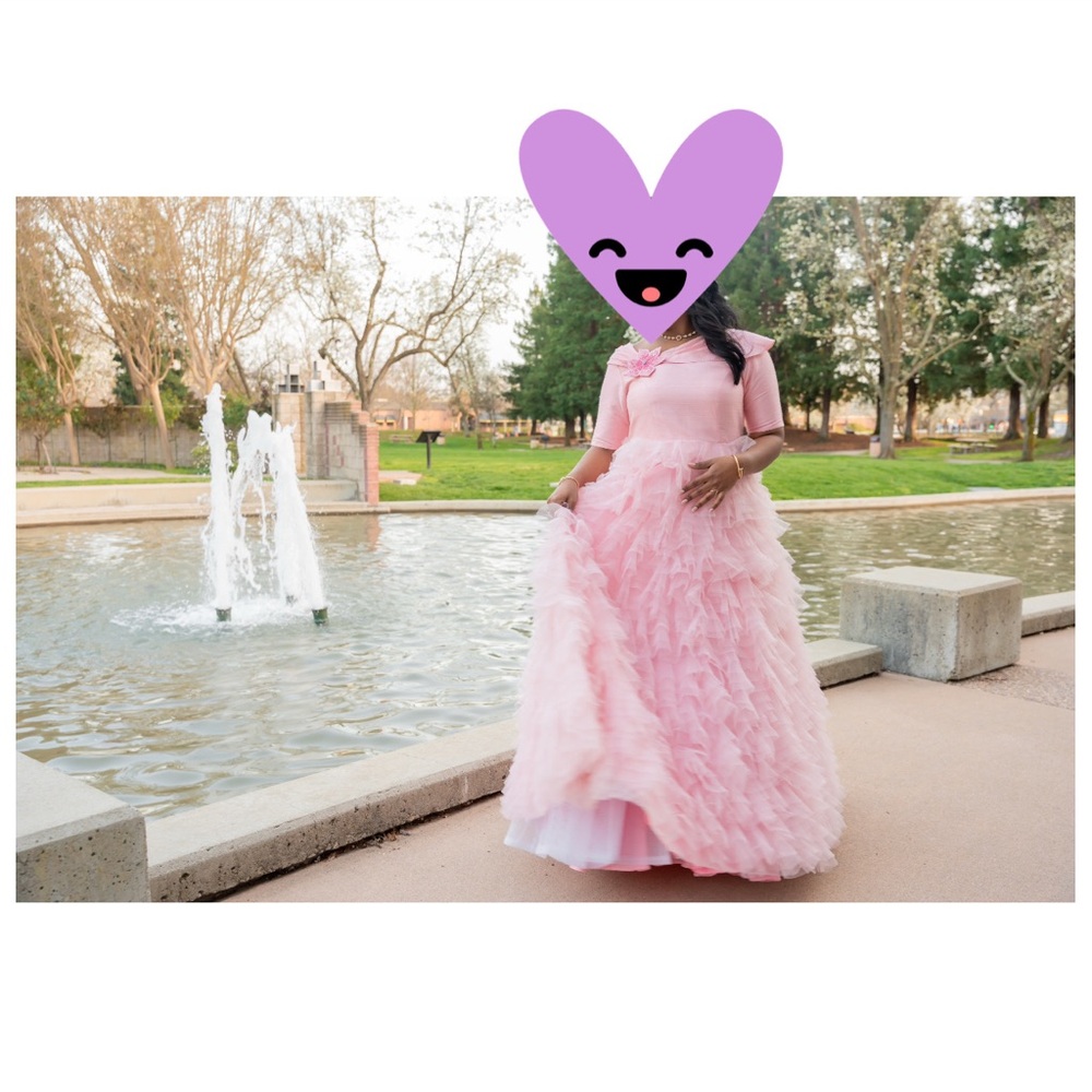 Elegant Pink Ruffled Dress
